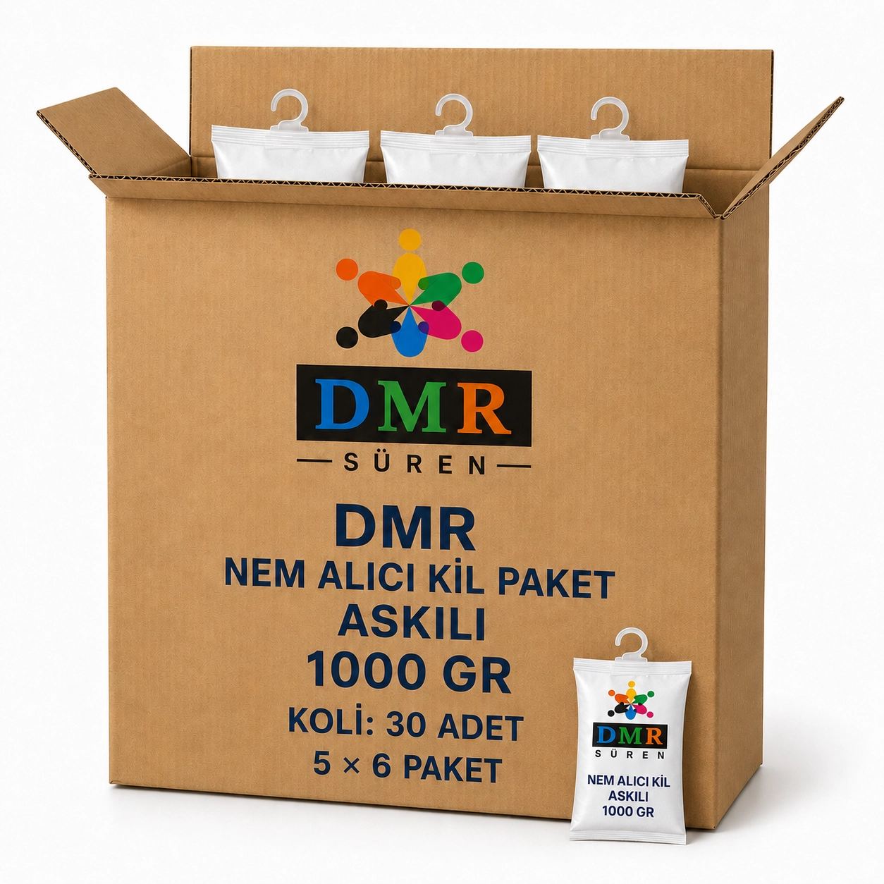 DMR Nem Alıcı Kil PAket (ASKILI) 1000 GR 5×6 30 Ad 1000 gr Koli (5 li 6 paket )