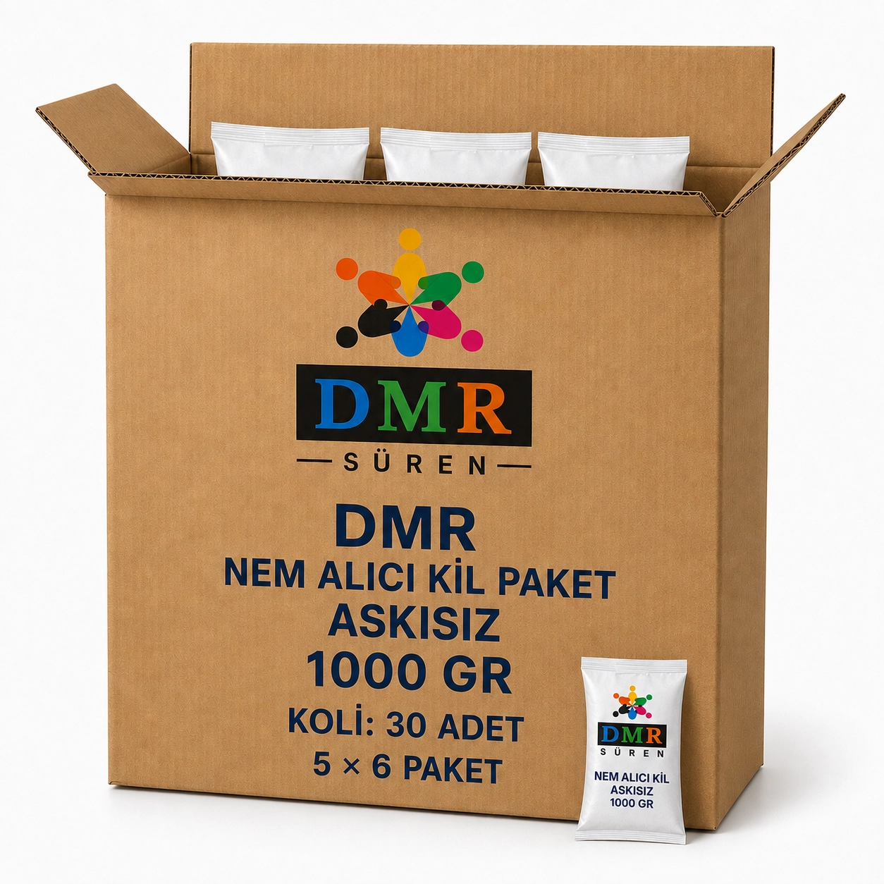 DMR Nem Alıcı Kil PAket (ASKISIZ) 1000 gr Koli (5 li 6 paket )