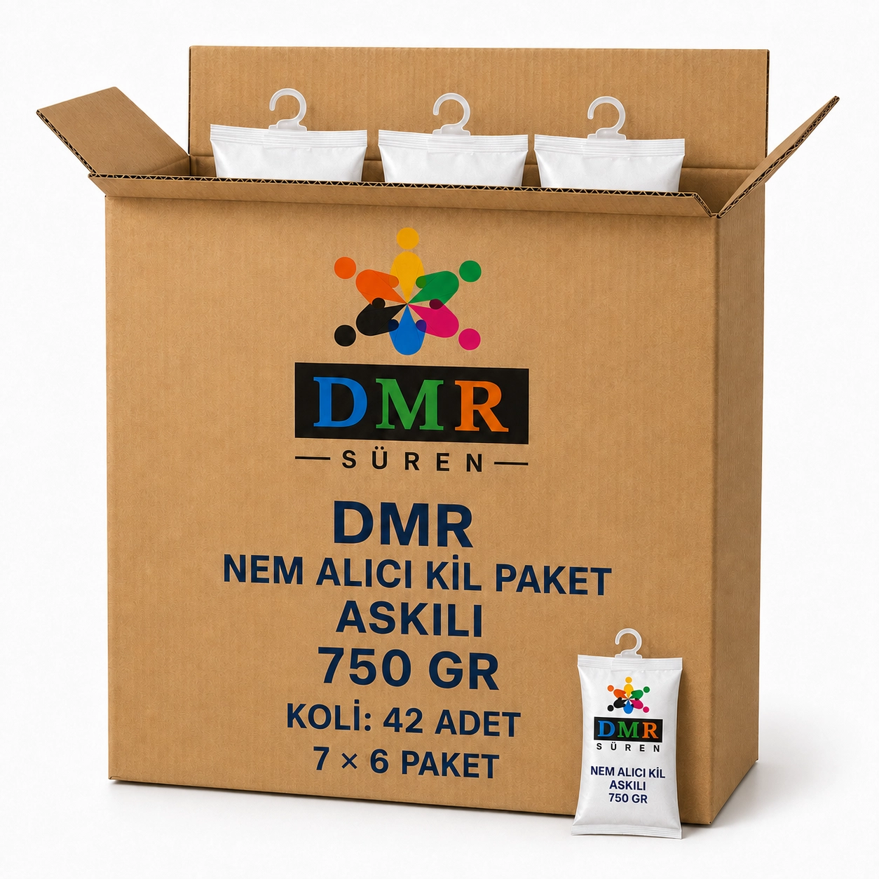 DMR Nem Alıcı Kil PAket (ASKILI) 750 gr Koli (7 li 6 paket )