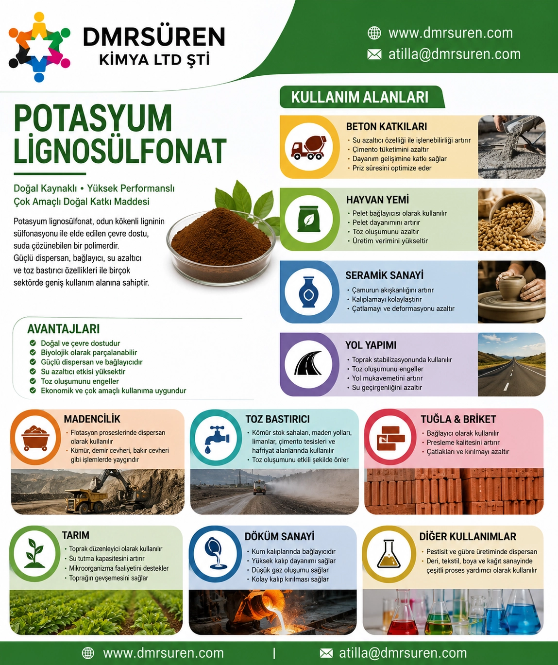 Potasyum Lignosülfonat 25 Kg Potassium Lignosulfonate
