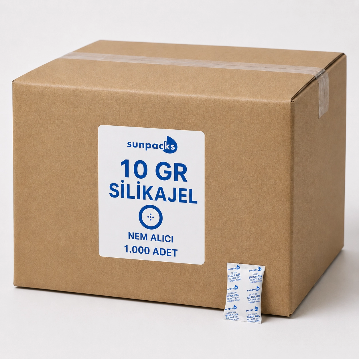 SUNPACKS 10 GR SİLİKAJEL NEM ALICI  1.000 ADET/Kolil