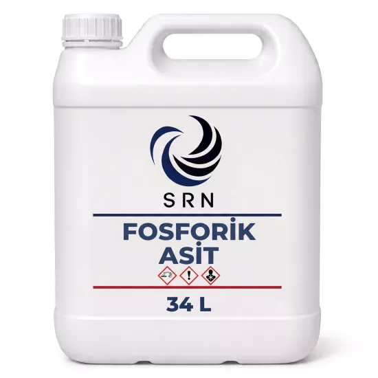 Fosforik Asit, Phosphoric Acid, Gıda Fosforik Asit, Kimyasal Hammadde, 34 kg Bidon