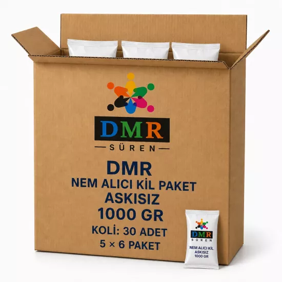 DMR Nem Alıcı Kil PAket (ASKISIZ) 1000 gr Koli (5 li 6 paket )