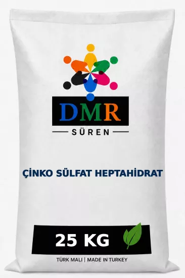 Çinko Sülfat Heptahidrat, Zinc Sulfate Heptahydrate, Çinko Gübresi, Kimyasal Hammadde, 25 kg