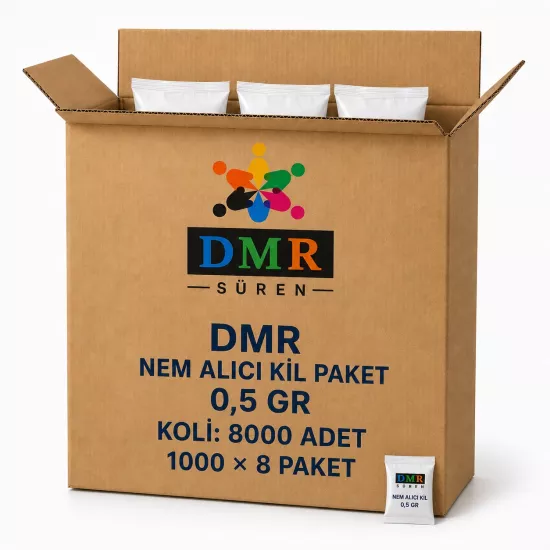 DMR Nem Alıcı Kil PAket  0,5 gr Koli (1000 li 8 paket) Moisture Absorber Clay Pack 0.5 g – 8,000 Pieces