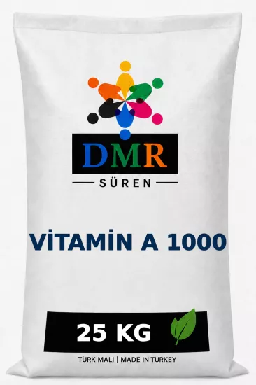 Vitamin A 1000, Vitamin A, Retinol, Yem Premiksi Vitamini, Yem Katkı Maddesi, Vitamin Hammaddesi, 25 kg