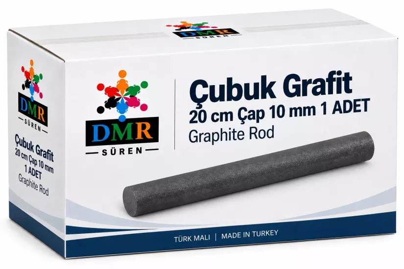 Çubuk Grafit 20 cm Çap 10 mm 1 ADET Graphite Rod