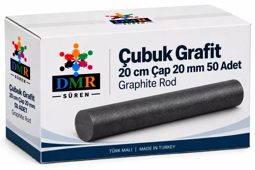 Çubuk Grafit 20 cm Çap 20 mm 50 Adet