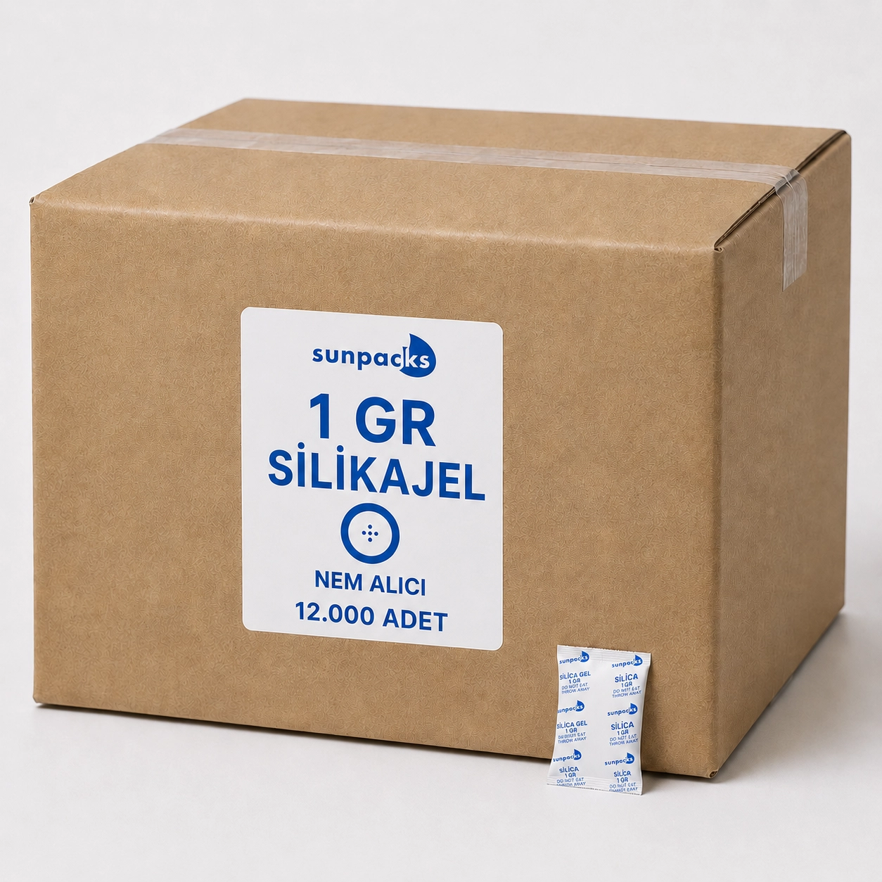 SUNPACKS 1 GR SİLİKAJEL NEM ALICI 12.000 ADET/Koli